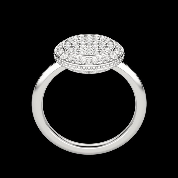 Round Pavé Ring - Picture 3 of 9
